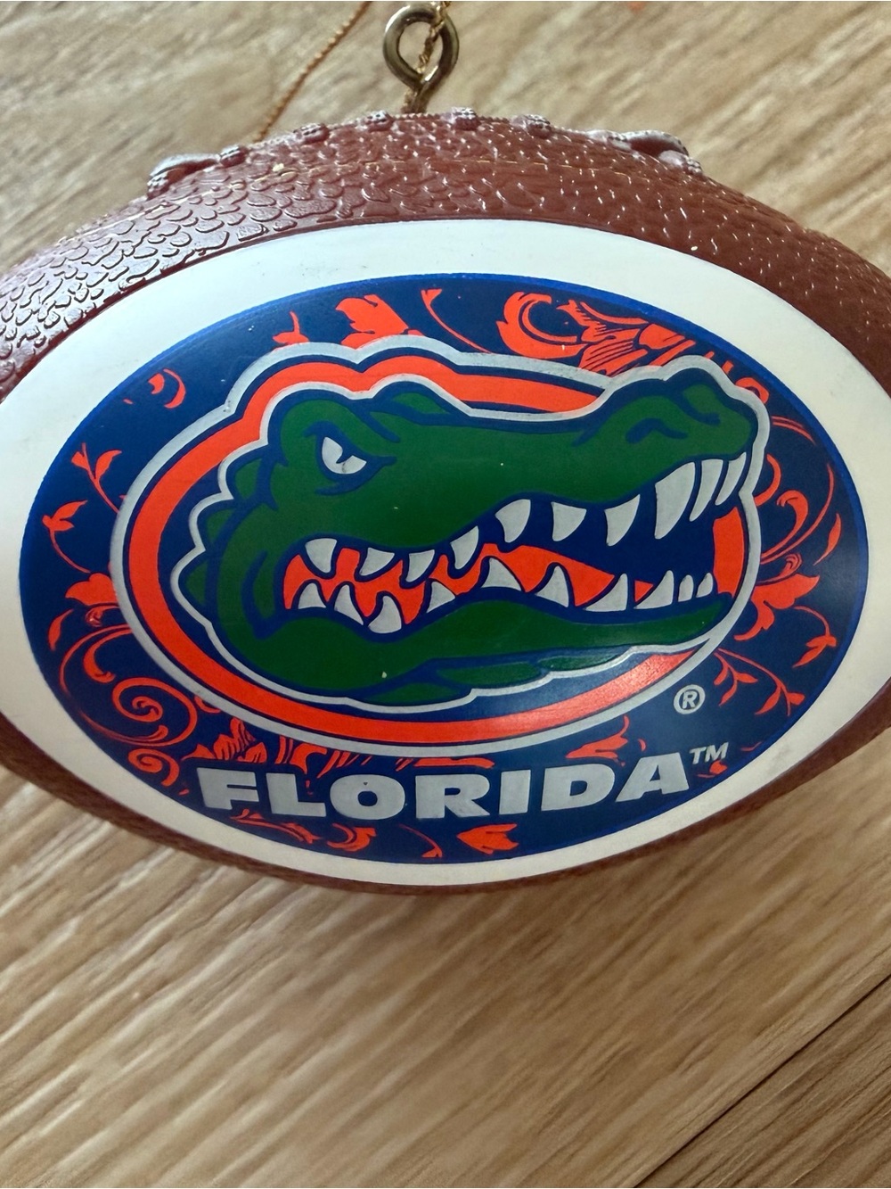 Florida Gators Football Ornament - Green/Orange/Blue